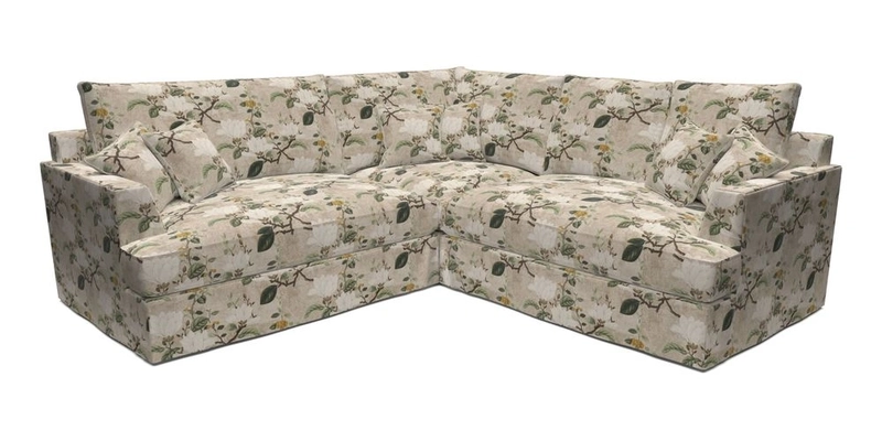 Slingsby Small Fitted Cover Corner Unit LHF & RHF in Two Tone Plain Biscuit.  Loose cover version available