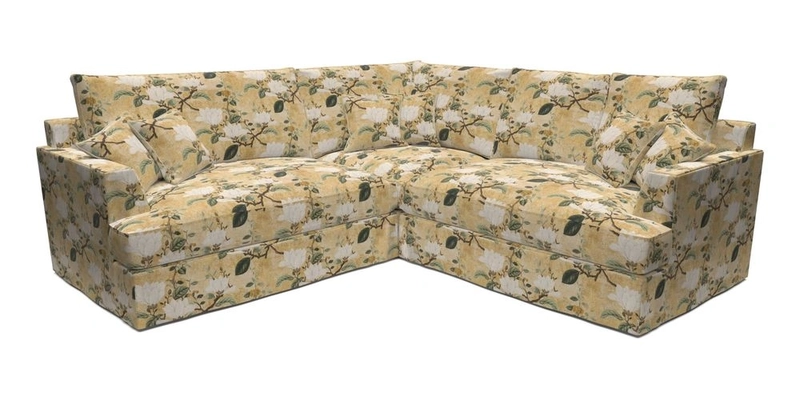 Slingsby Small Fitted Cover Corner Unit LHF & RHF in Two Tone Plain Biscuit.  Loose cover version available