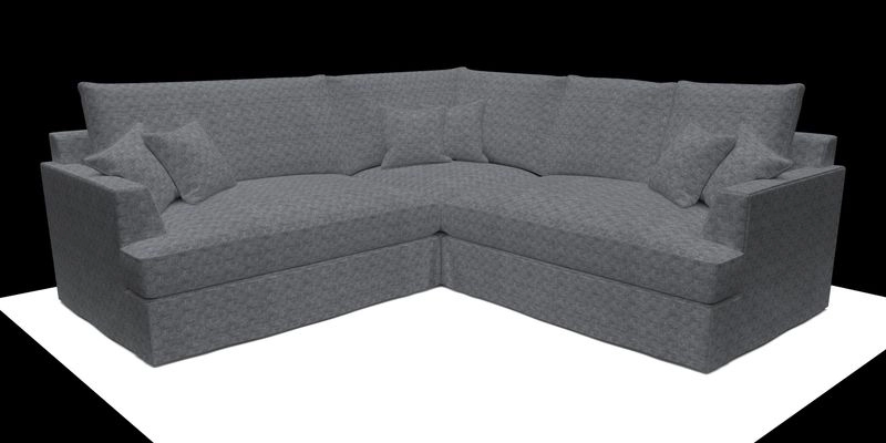 Slingsby Small Fitted Cover Corner Unit LHF & RHF in Two Tone Plain Biscuit.  Loose cover version available