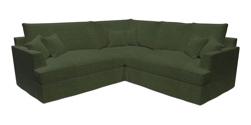 Slingsby Small Fitted Cover Corner Unit LHF & RHF in Two Tone Plain Biscuit.  Loose cover version available