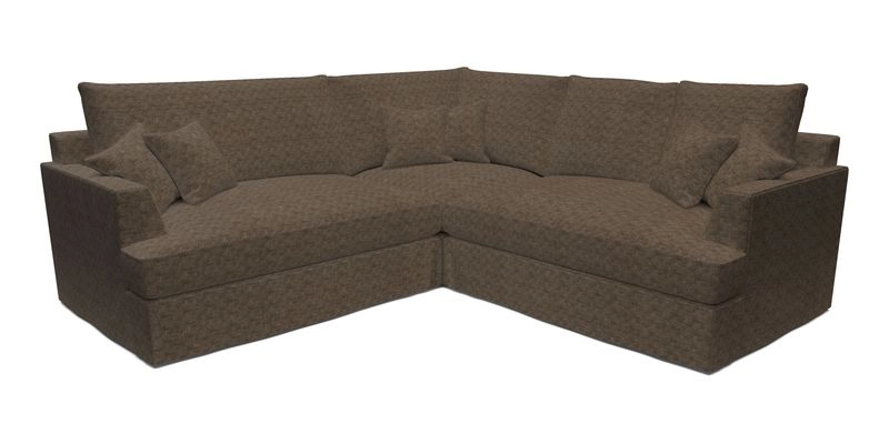 Slingsby Small Fitted Cover Corner Unit LHF & RHF in Two Tone Plain Biscuit.  Loose cover version available