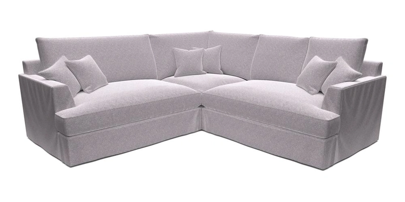 Slingsby Small Fitted Cover Corner Unit LHF & RHF in Two Tone Plain Biscuit.  Loose cover version available