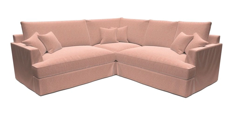 Slingsby Small Fitted Cover Corner Unit LHF & RHF in Two Tone Plain Biscuit.  Loose cover version available