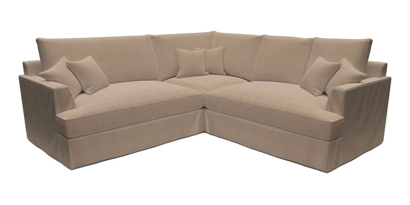 Slingsby Small Fitted Cover Corner Unit LHF & RHF in Two Tone Plain Biscuit.  Loose cover version available