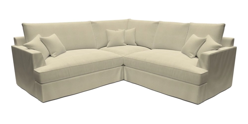 Slingsby Small Fitted Cover Corner Unit LHF & RHF in Two Tone Plain Biscuit.  Loose cover version available