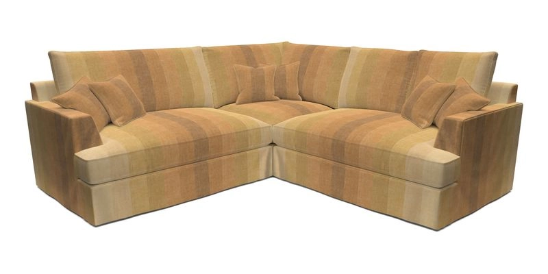 Slingsby Small Fitted Cover Corner Unit LHF & RHF in Two Tone Plain Biscuit.  Loose cover version available