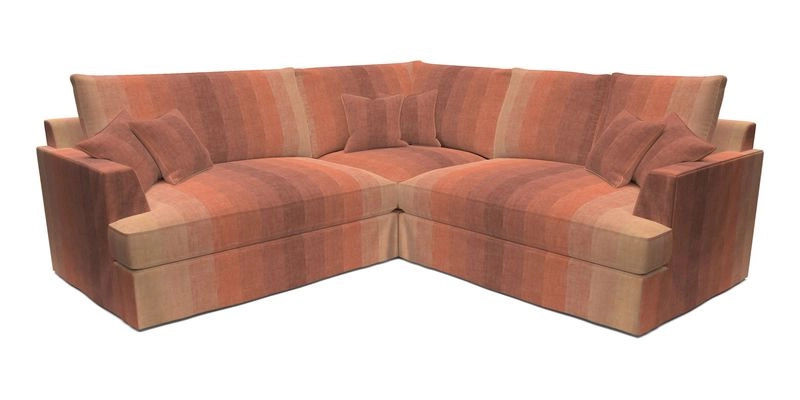 Slingsby Small Fitted Cover Corner Unit LHF & RHF in Two Tone Plain Biscuit.  Loose cover version available