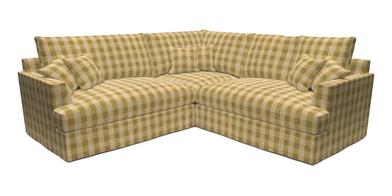 Slingsby Small Fitted Cover Corner Unit LHF & RHF in Two Tone Plain Biscuit.  Loose cover version available