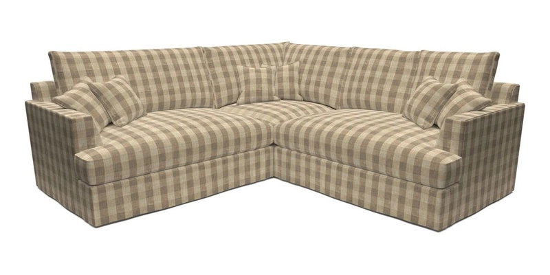 Slingsby Small Fitted Cover Corner Unit LHF & RHF in Two Tone Plain Biscuit.  Loose cover version available