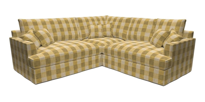 Slingsby Small Fitted Cover Corner Unit LHF & RHF in Two Tone Plain Biscuit.  Loose cover version available