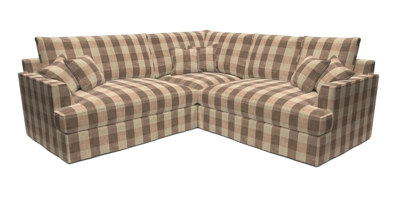 Slingsby Small Fitted Cover Corner Unit LHF & RHF in Two Tone Plain Biscuit.  Loose cover version available