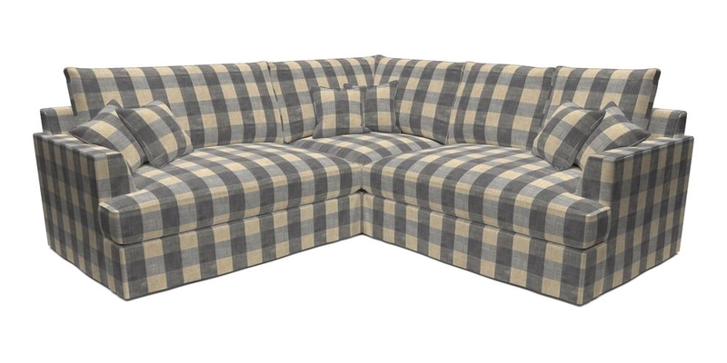 Slingsby Small Fitted Cover Corner Unit LHF & RHF in Two Tone Plain Biscuit.  Loose cover version available