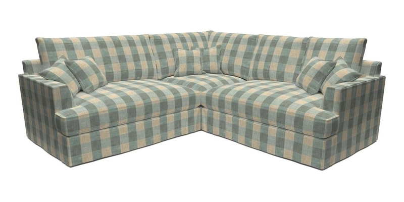 Slingsby Small Fitted Cover Corner Unit LHF & RHF in Two Tone Plain Biscuit.  Loose cover version available