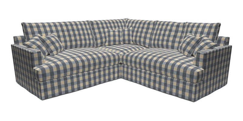 Slingsby Small Fitted Cover Corner Unit LHF & RHF in Two Tone Plain Biscuit.  Loose cover version available