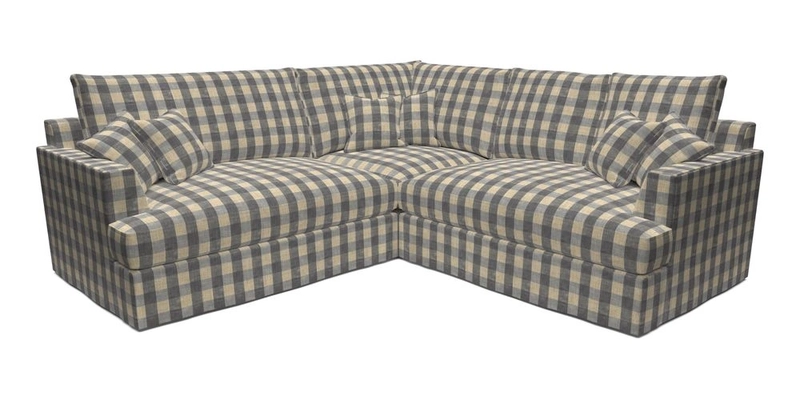 Slingsby Small Fitted Cover Corner Unit LHF & RHF in Two Tone Plain Biscuit.  Loose cover version available