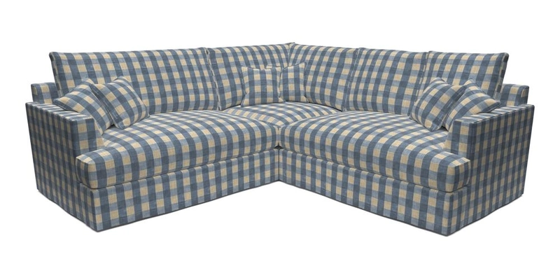 Slingsby Small Fitted Cover Corner Unit LHF & RHF in Two Tone Plain Biscuit.  Loose cover version available