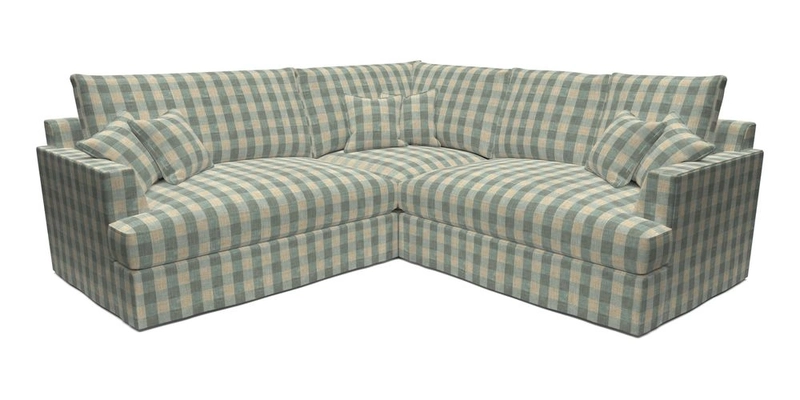 Slingsby Small Fitted Cover Corner Unit LHF & RHF in Two Tone Plain Biscuit.  Loose cover version available