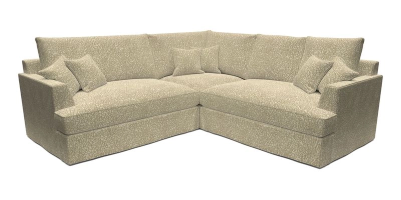 Slingsby Small Fitted Cover Corner Unit LHF & RHF in Two Tone Plain Biscuit.  Loose cover version available