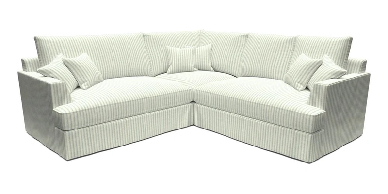 Slingsby Small Fitted Cover Corner Unit LHF & RHF in Two Tone Plain Biscuit.  Loose cover version available