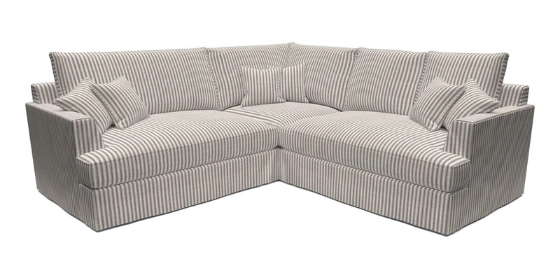 Slingsby Small Fitted Cover Corner Unit LHF & RHF in Two Tone Plain Biscuit.  Loose cover version available