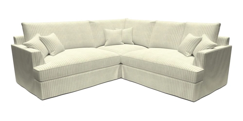 Slingsby Small Fitted Cover Corner Unit LHF & RHF in Two Tone Plain Biscuit.  Loose cover version available