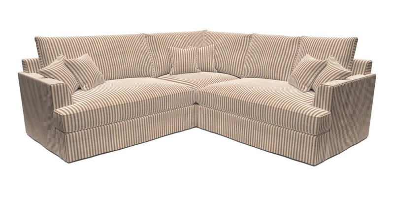 Slingsby Small Fitted Cover Corner Unit LHF & RHF in Two Tone Plain Biscuit.  Loose cover version available