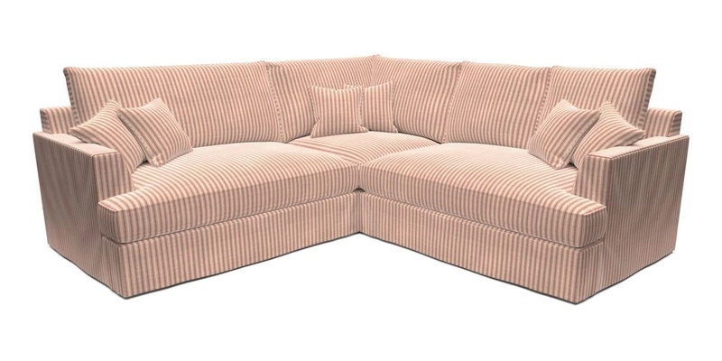 Slingsby Small Fitted Cover Corner Unit LHF & RHF in Two Tone Plain Biscuit.  Loose cover version available