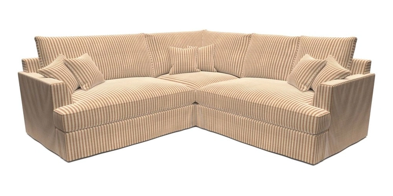 Slingsby Small Fitted Cover Corner Unit LHF & RHF in Two Tone Plain Biscuit.  Loose cover version available