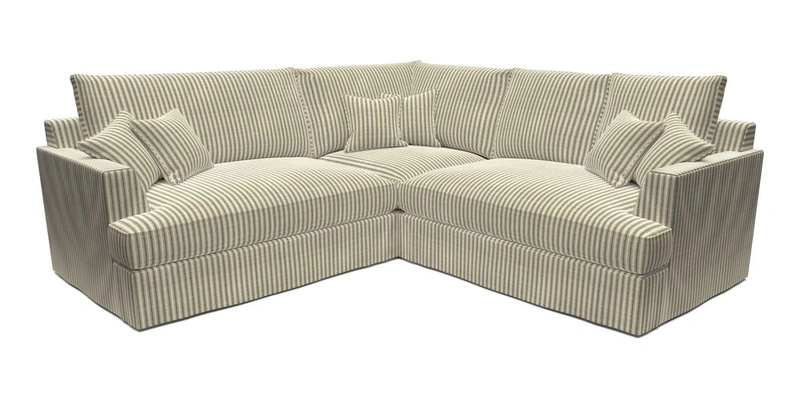 Slingsby Small Fitted Cover Corner Unit LHF & RHF in Two Tone Plain Biscuit.  Loose cover version available