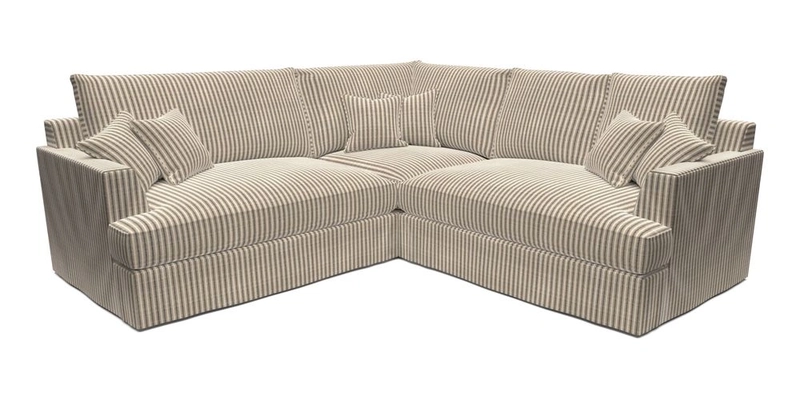 Slingsby Small Fitted Cover Corner Unit LHF & RHF in Two Tone Plain Biscuit.  Loose cover version available