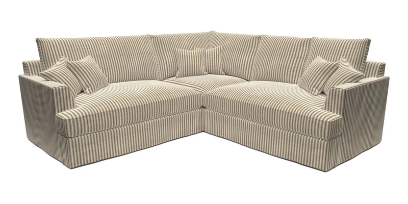 Slingsby Small Fitted Cover Corner Unit LHF & RHF in Two Tone Plain Biscuit.  Loose cover version available