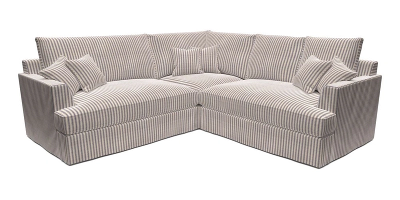 Slingsby Small Fitted Cover Corner Unit LHF & RHF in Two Tone Plain Biscuit.  Loose cover version available