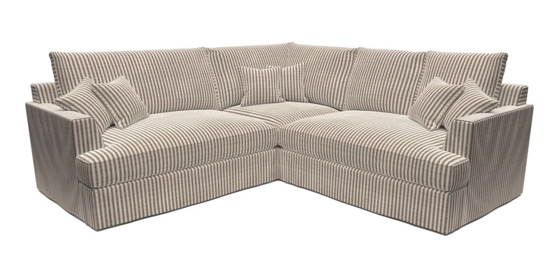 Slingsby Small Fitted Cover Corner Unit LHF & RHF in Two Tone Plain Biscuit.  Loose cover version available