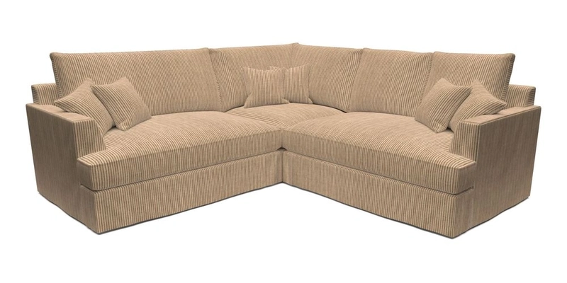 Slingsby Small Fitted Cover Corner Unit LHF & RHF in Two Tone Plain Biscuit.  Loose cover version available