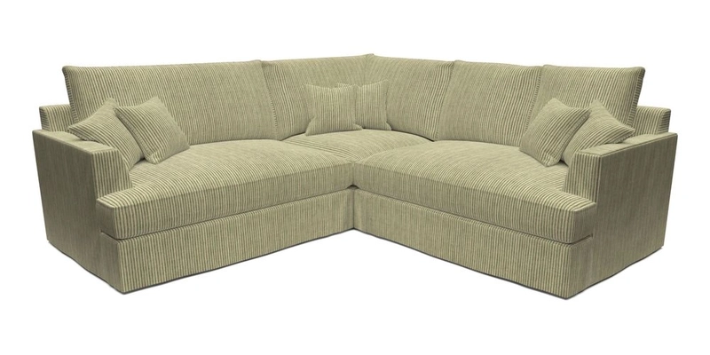 Slingsby Small Fitted Cover Corner Unit LHF & RHF in Two Tone Plain Biscuit.  Loose cover version available