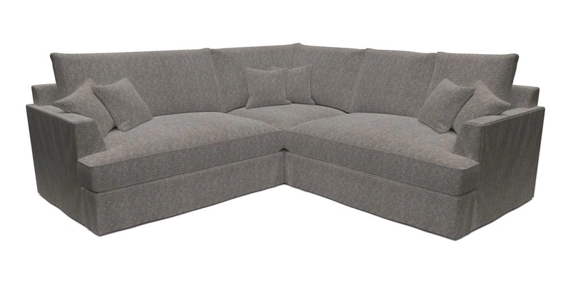 Slingsby Small Fitted Cover Corner Unit LHF & RHF in Two Tone Plain Biscuit.  Loose cover version available