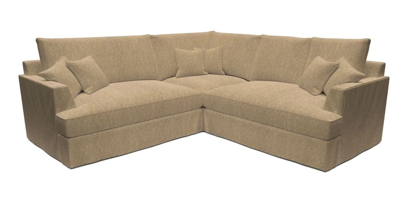 Slingsby Small Fitted Cover Corner Unit LHF & RHF in Two Tone Plain Biscuit.  Loose cover version available