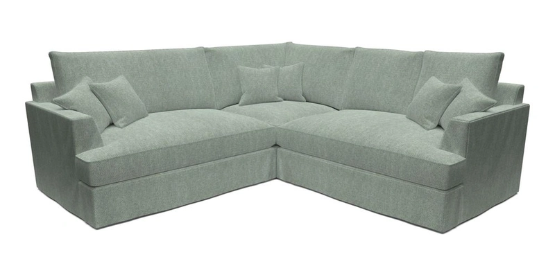 Slingsby Small Fitted Cover Corner Unit LHF & RHF in Two Tone Plain Biscuit.  Loose cover version available