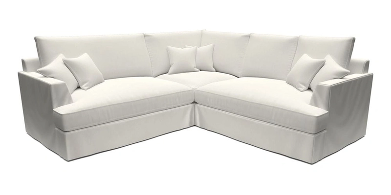 Slingsby Small Fitted Cover Corner Unit LHF & RHF in Two Tone Plain Biscuit.  Loose cover version available