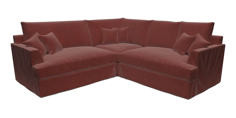 Slingsby Small Fitted Cover Corner Unit LHF & RHF in Two Tone Plain Biscuit.  Loose cover version available