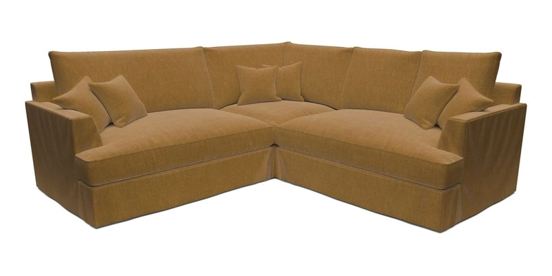 Slingsby Small Fitted Cover Corner Unit LHF & RHF in Two Tone Plain Biscuit.  Loose cover version available