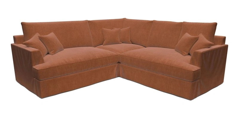 Slingsby Small Fitted Cover Corner Unit LHF & RHF in Two Tone Plain Biscuit.  Loose cover version available