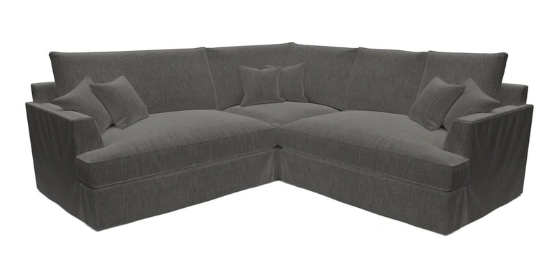 Slingsby Small Fitted Cover Corner Unit LHF & RHF in Two Tone Plain Biscuit.  Loose cover version available