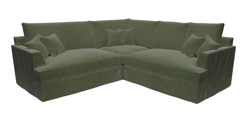 Slingsby Small Fitted Cover Corner Unit LHF & RHF in Two Tone Plain Biscuit.  Loose cover version available