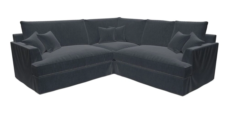 Slingsby Small Fitted Cover Corner Unit LHF & RHF in Two Tone Plain Biscuit.  Loose cover version available