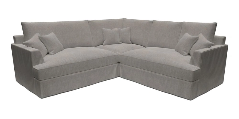 Slingsby Small Fitted Cover Corner Unit LHF & RHF in Two Tone Plain Biscuit.  Loose cover version available