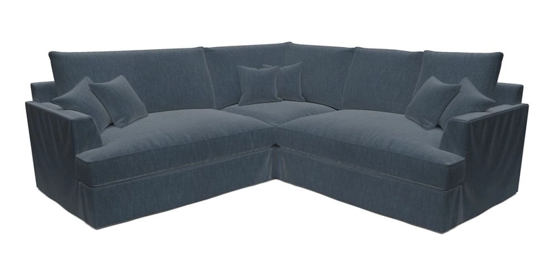 Slingsby Small Fitted Cover Corner Unit LHF & RHF in Two Tone Plain Biscuit.  Loose cover version available