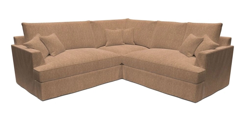 Slingsby Small Fitted Cover Corner Unit LHF & RHF in Two Tone Plain Biscuit.  Loose cover version available