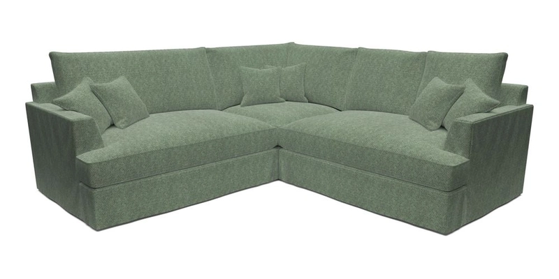 Slingsby Small Fitted Cover Corner Unit LHF & RHF in Two Tone Plain Biscuit.  Loose cover version available