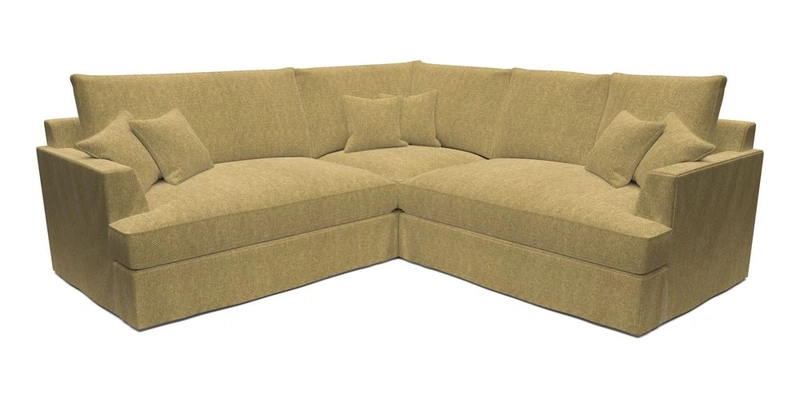 Slingsby Small Fitted Cover Corner Unit LHF & RHF in Two Tone Plain Biscuit.  Loose cover version available